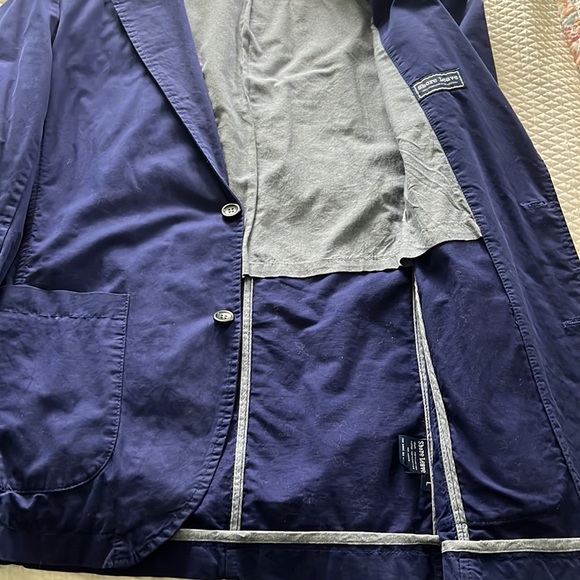 Men’s lightweight blazer, unlined. size L. Minor damage from lapel pun. - Picture 2 of 3